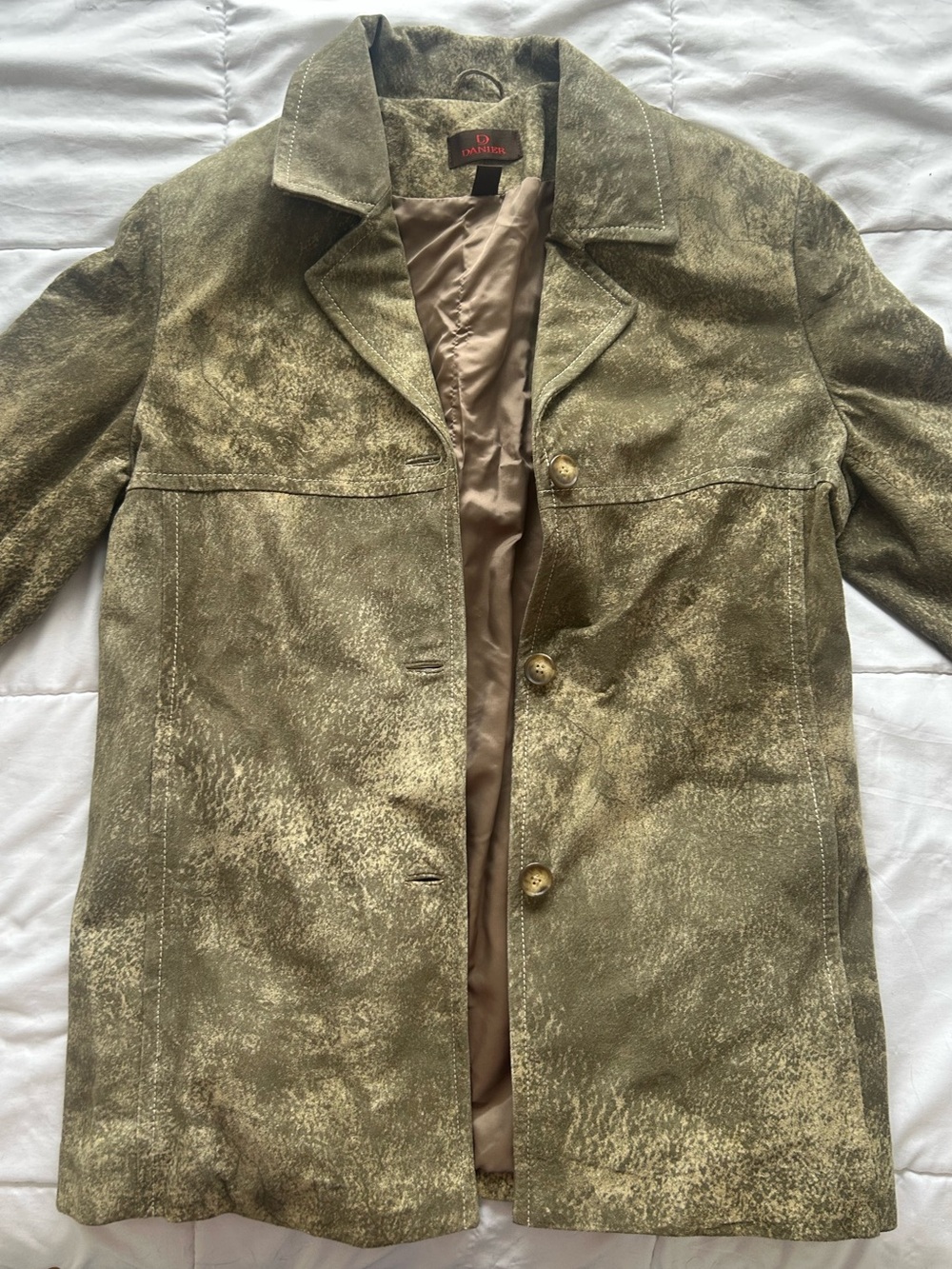 Green Sueded Leather Jacket